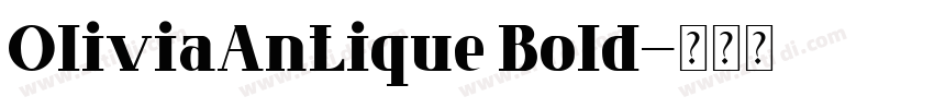 OliviaAntique Bold字体转换